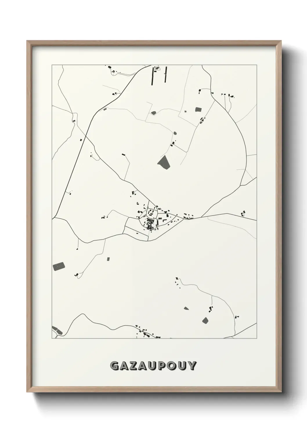 Un poster carte Gazaupouy