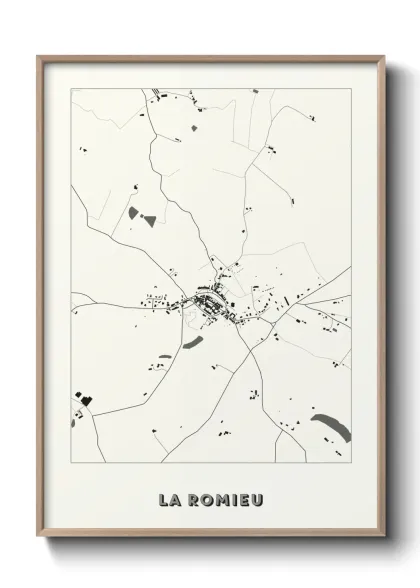 Une affiche de carte sur La Romieu