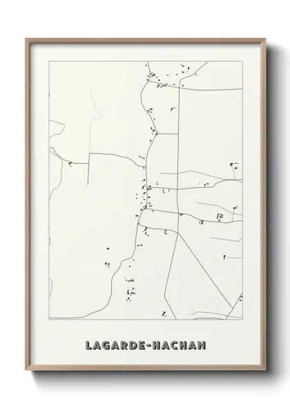 Une affiche de carte sur Lagarde-Hachan