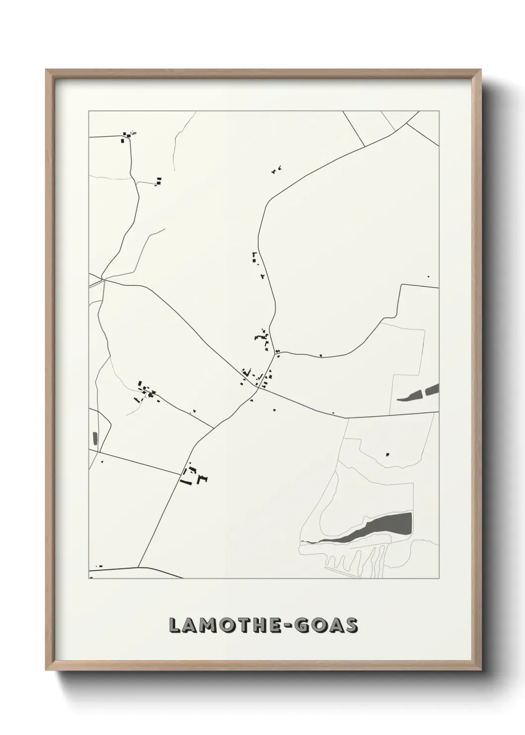 Un poster carte Lamothe-Goas