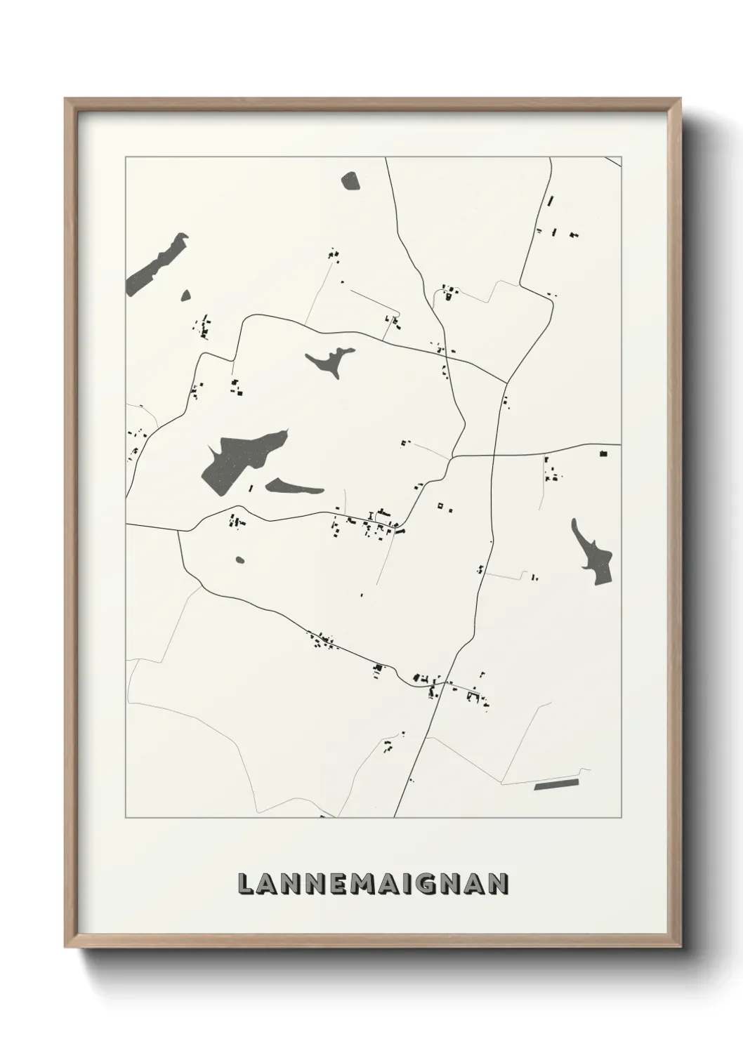 Un poster carte Lannemaignan