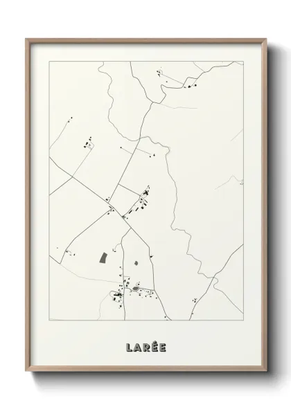 Une affiche de carte sur Larée
