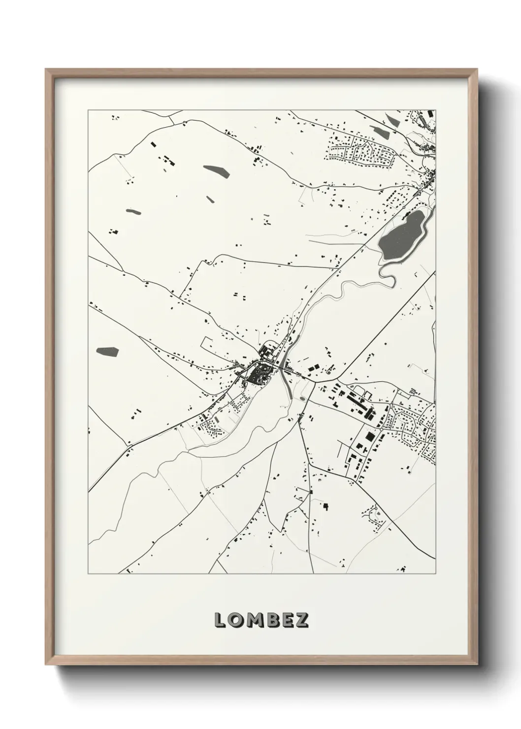 Un poster carte Lombez