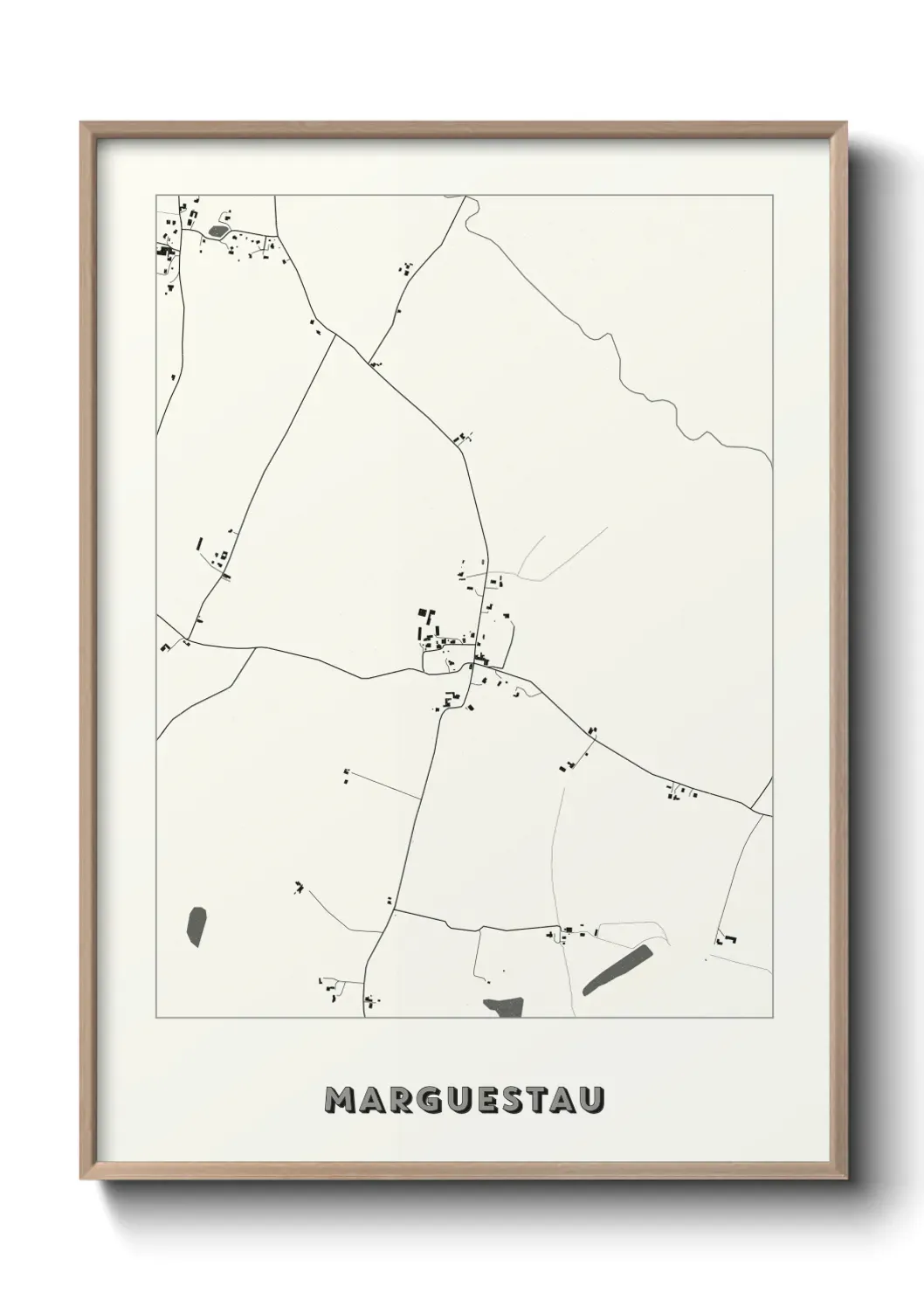 Un poster carte Marguestau
