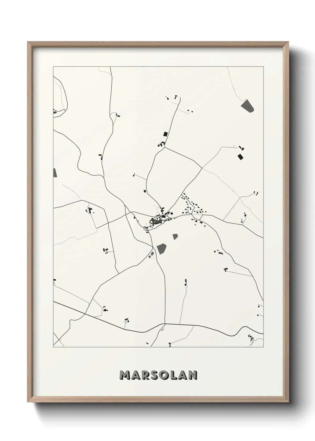 Un poster carte Marsolan