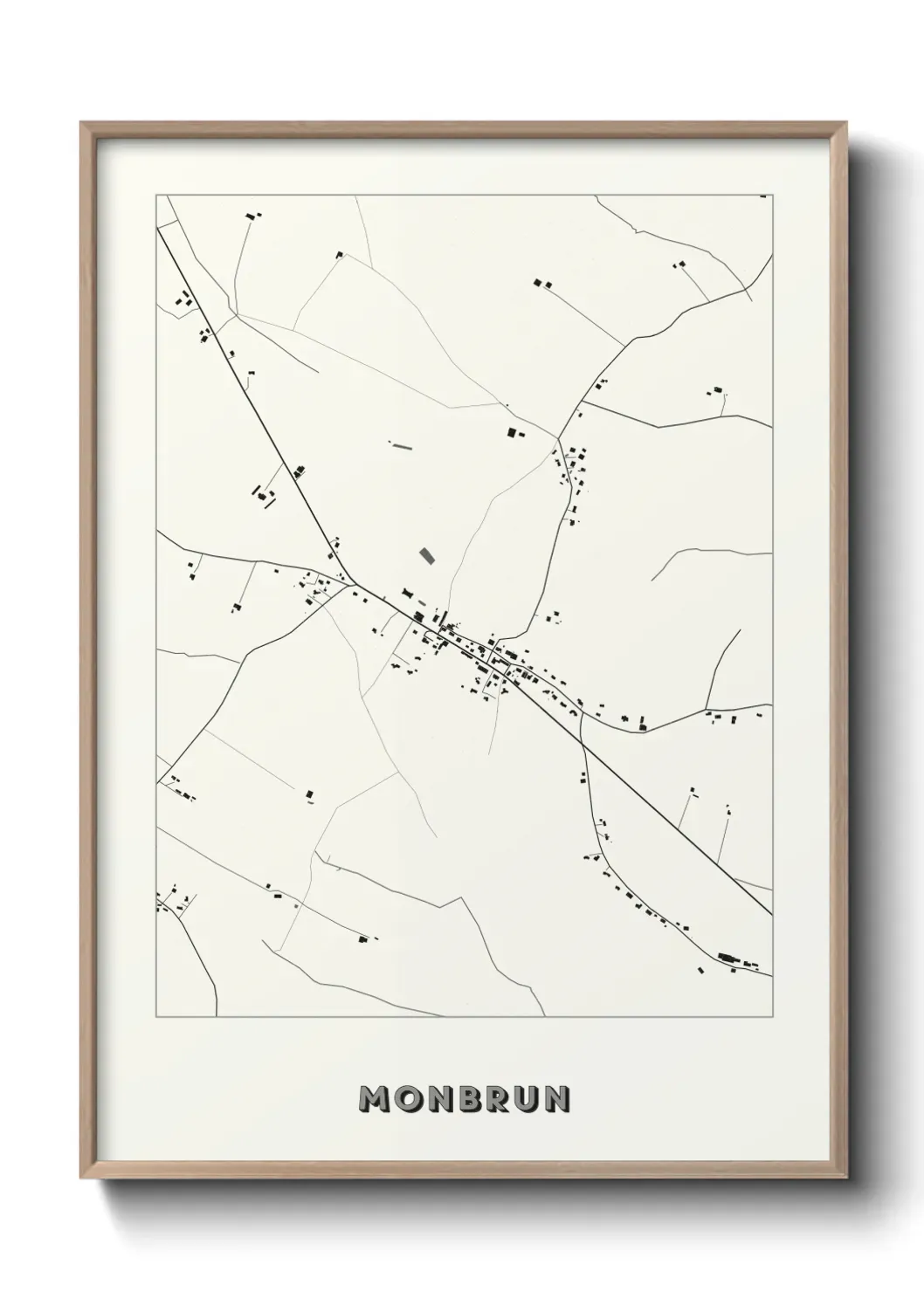 Un poster carte Monbrun