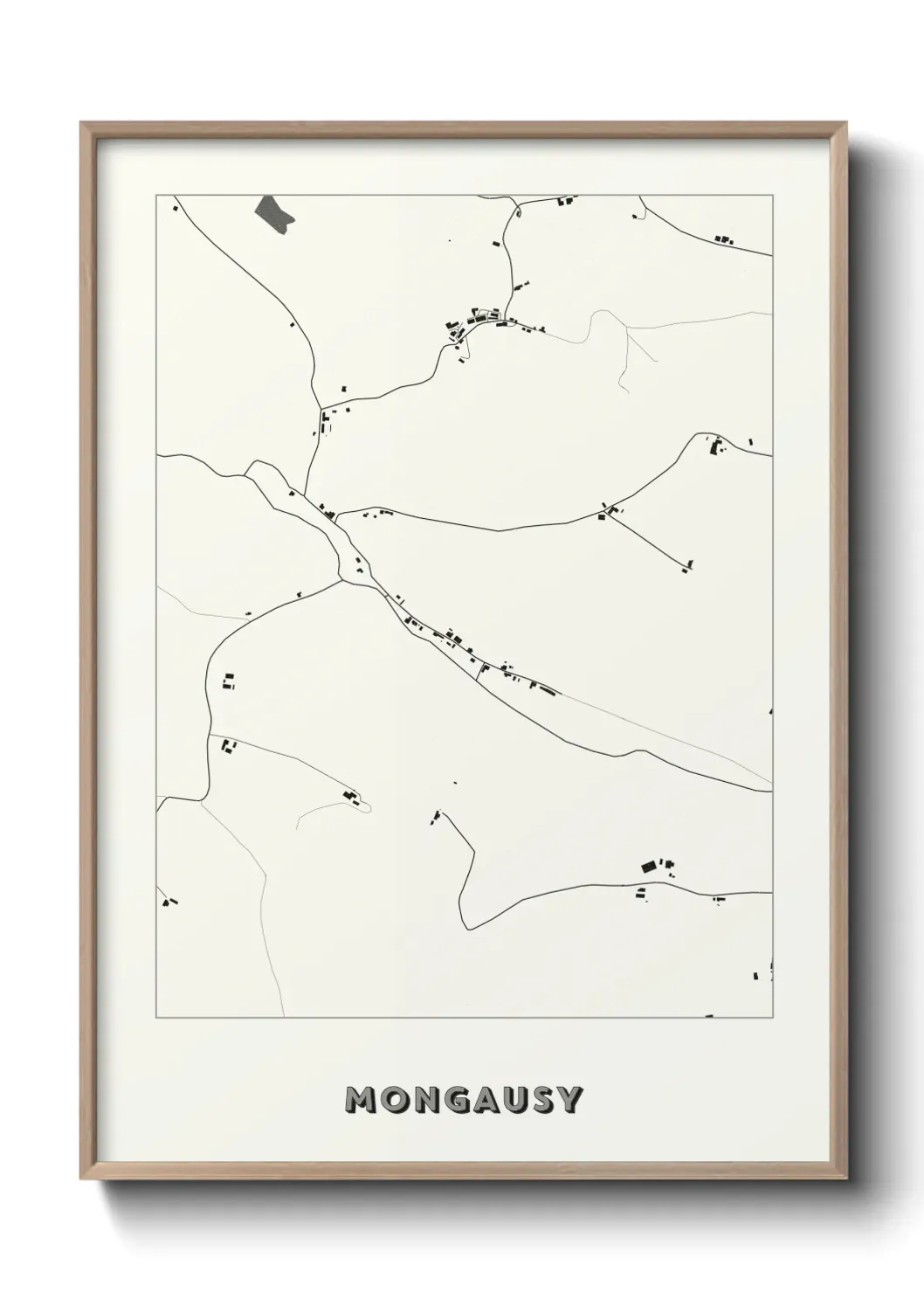 Un poster carte Mongausy