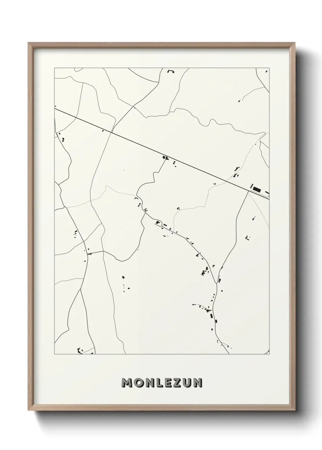 Un poster carte Monlezun
