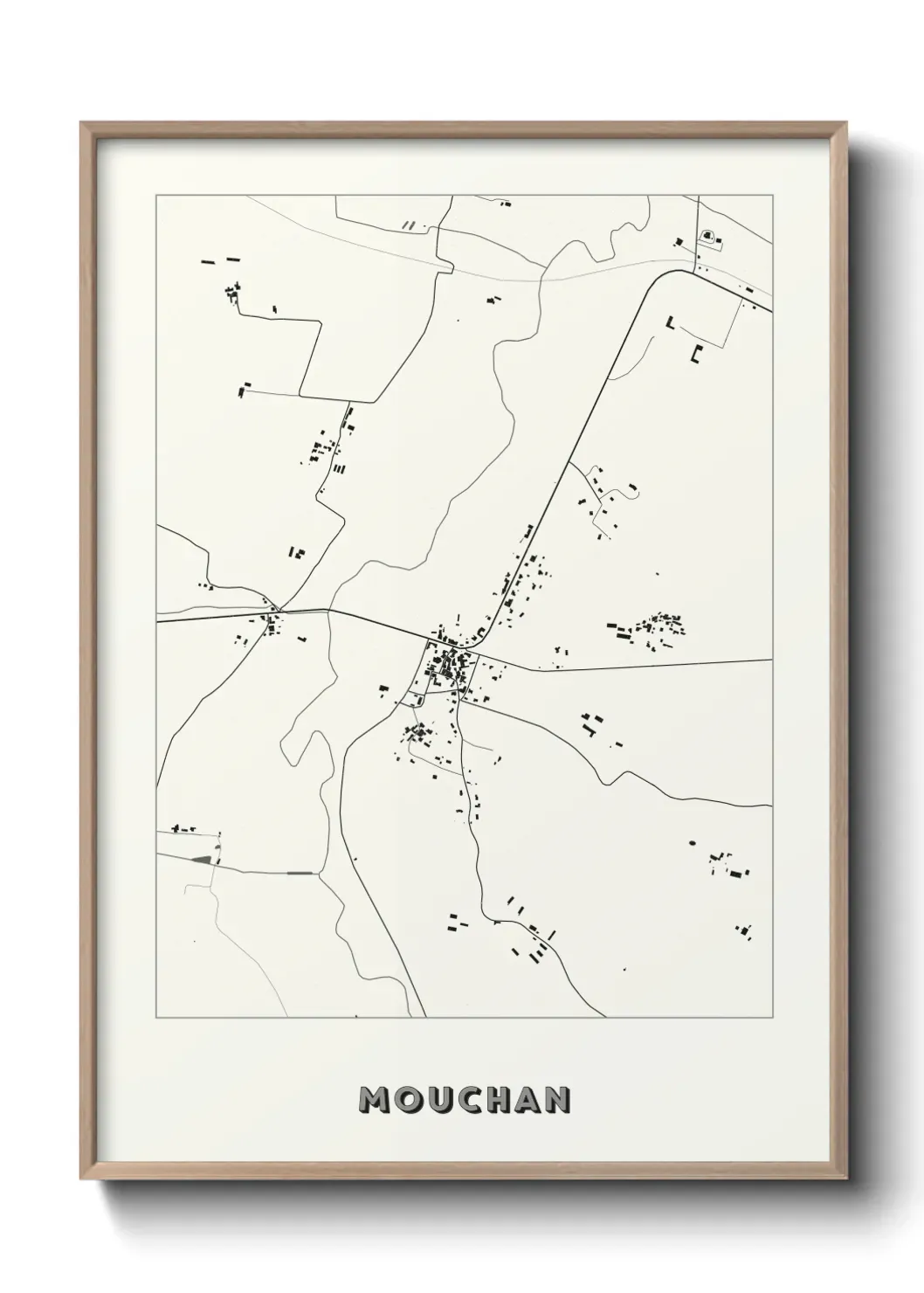 Un poster carte Mouchan