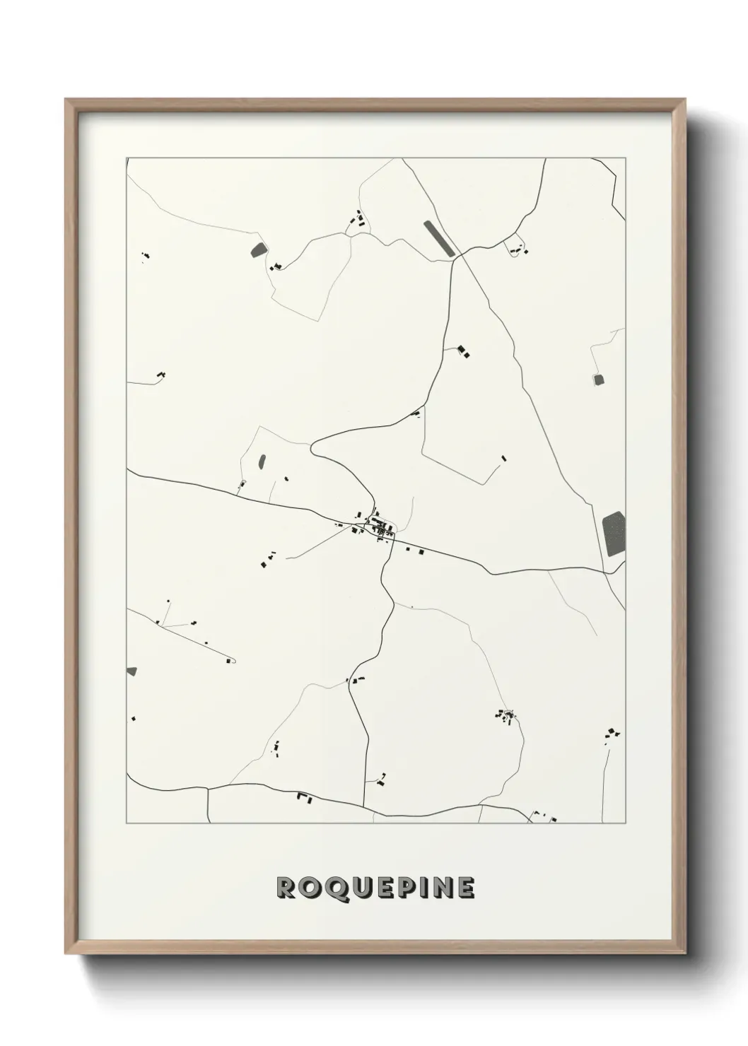 Un poster carte Roquepine