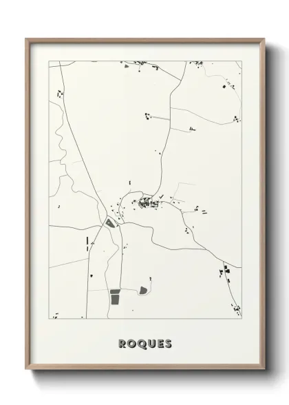 Une affiche de carte sur Roques