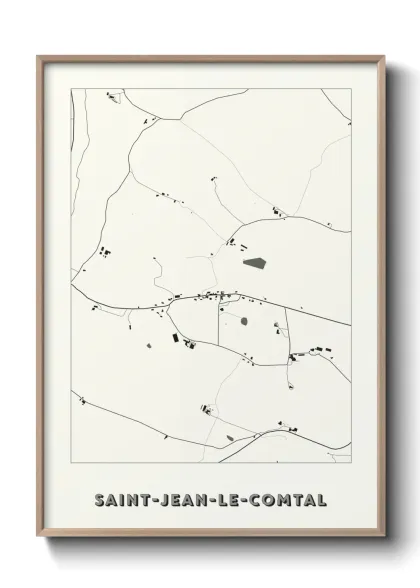 Une affiche de carte sur Saint-Jean-le-Comtal