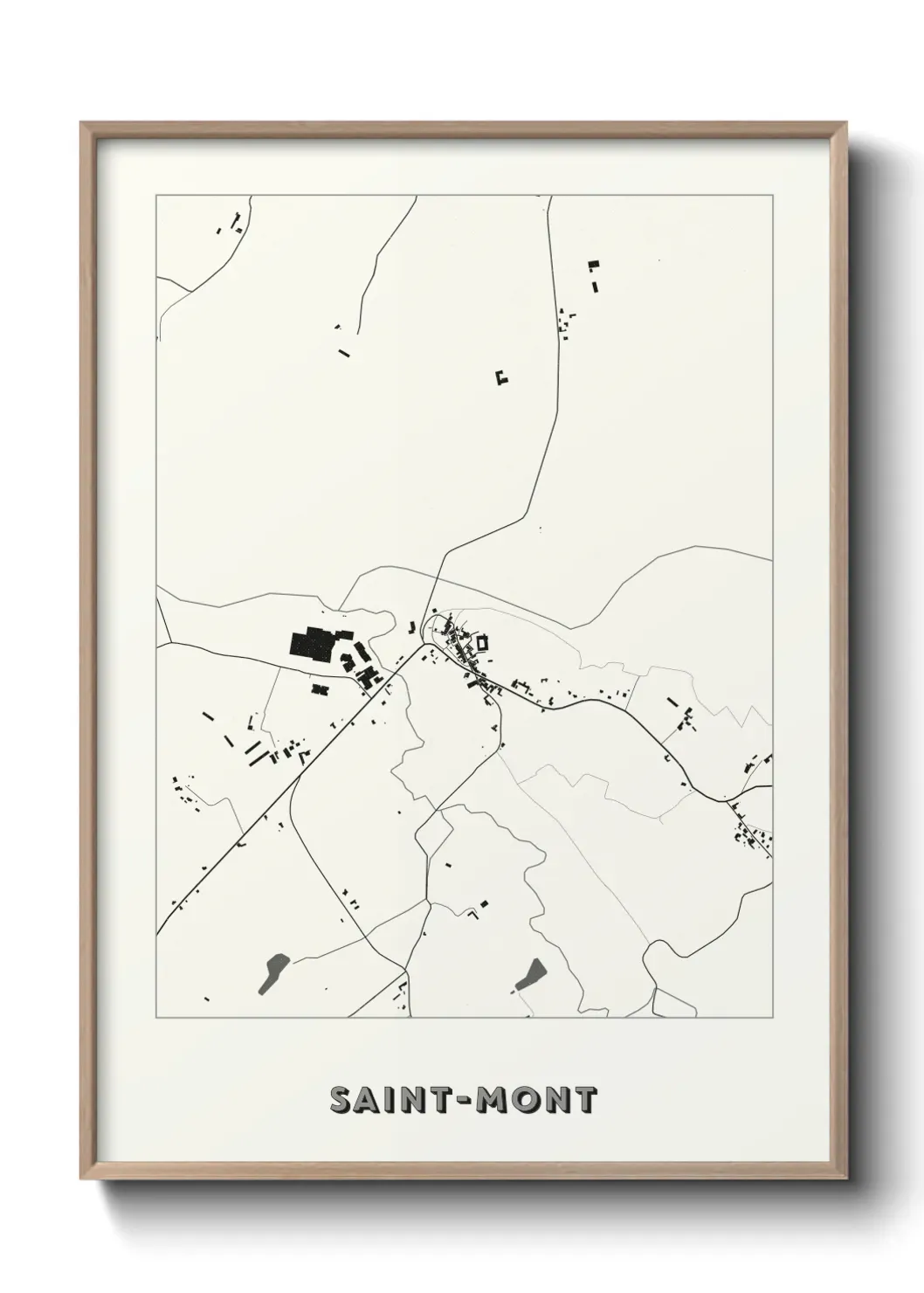 Un poster carte Saint-Mont