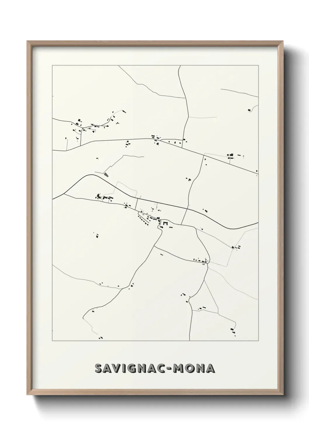 Un poster carte Savignac-Mona
