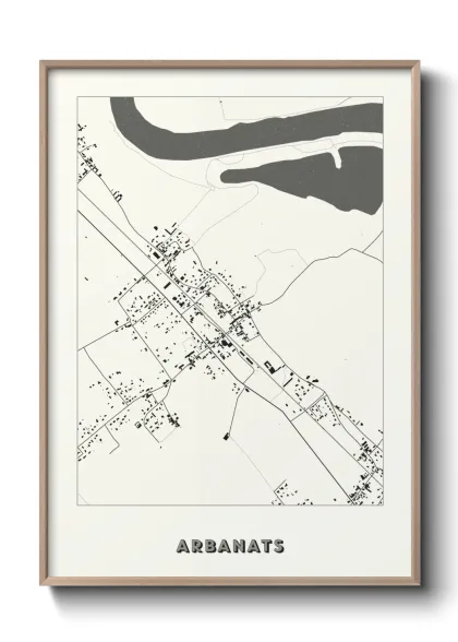 Une affiche de carte sur Arbanats