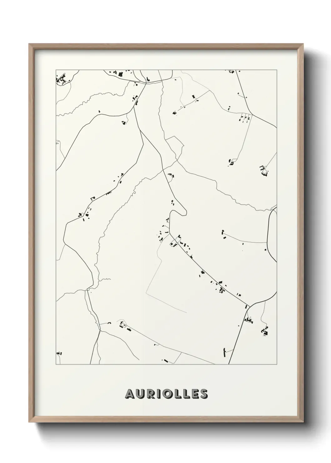 Un poster carte Auriolles