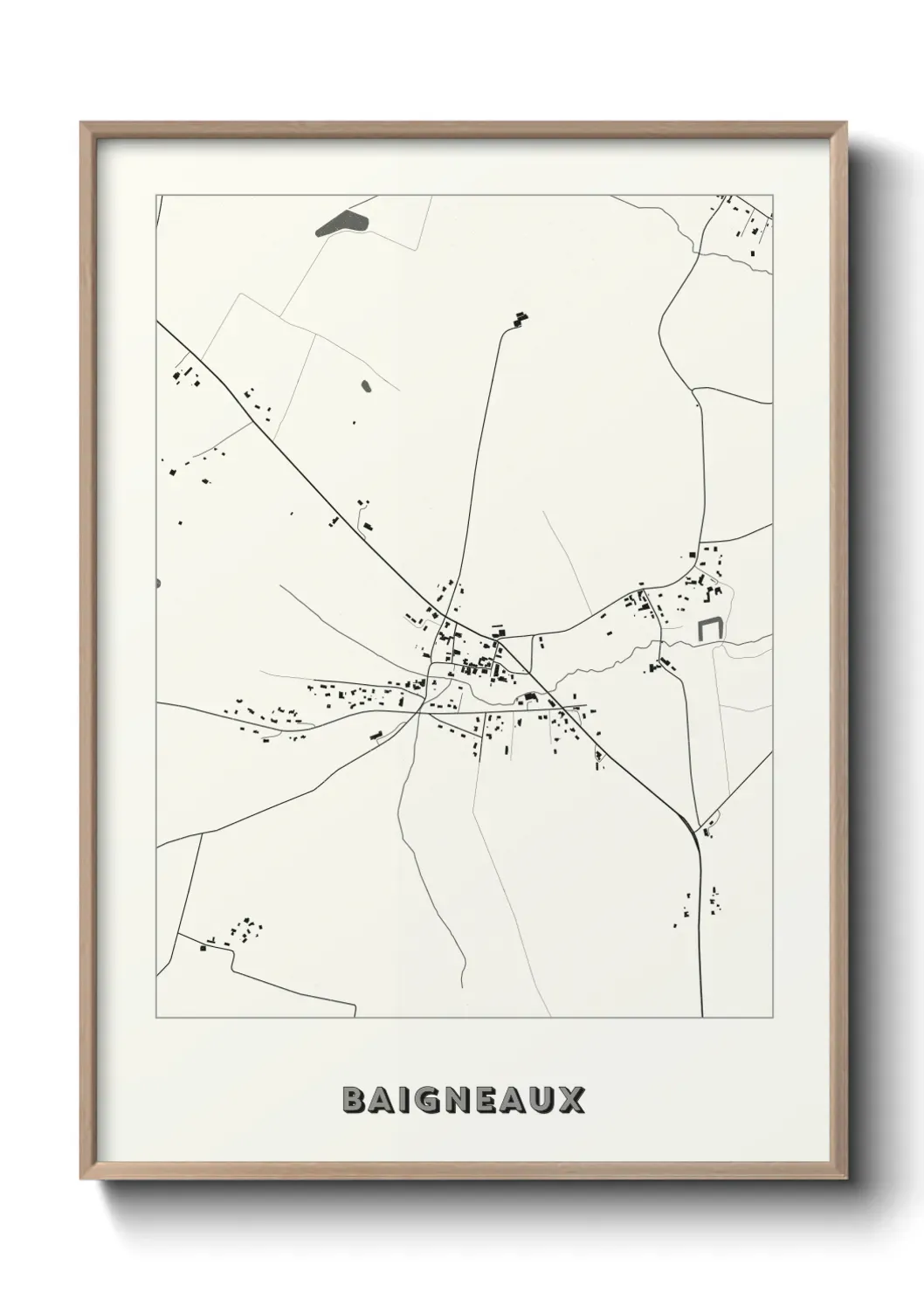 Un poster carte Baigneaux