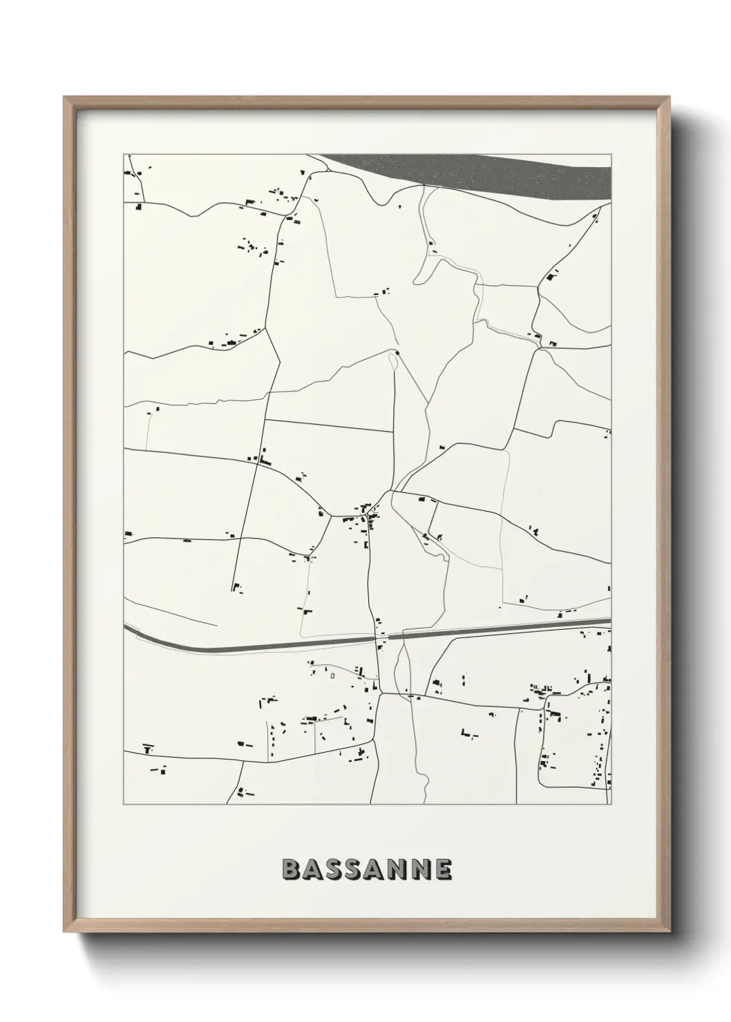 Un poster carte Bassanne