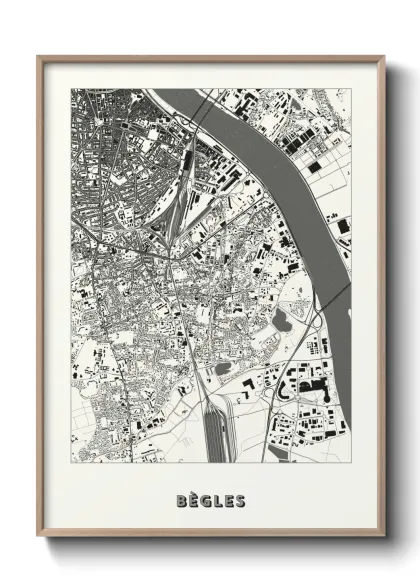 Une affiche de carte sur Bègles