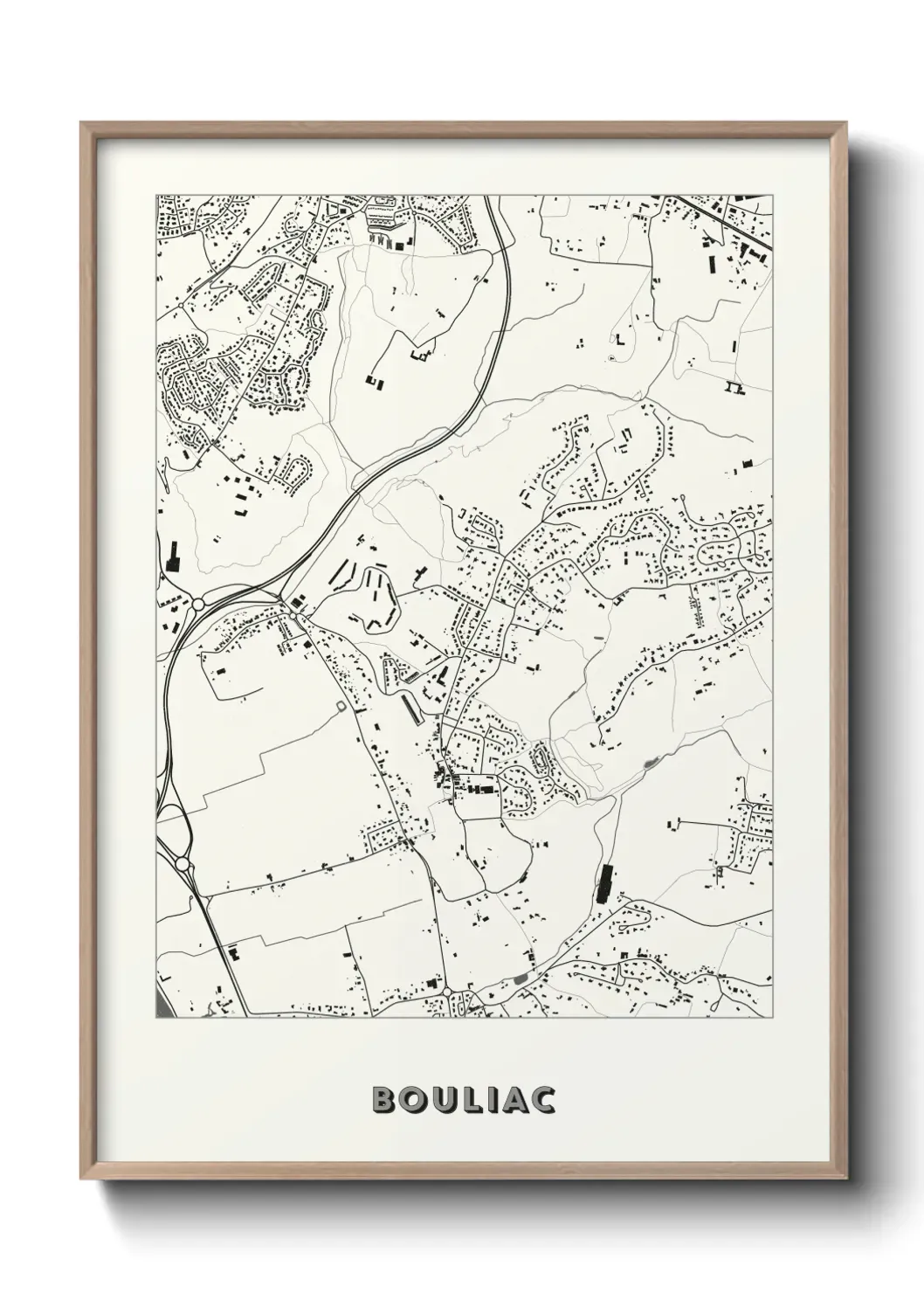 Un poster carte Bouliac