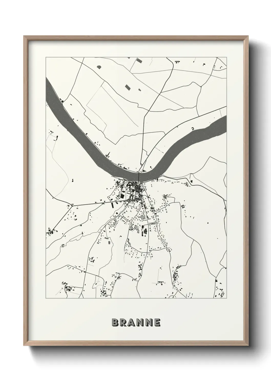 Un poster carte Branne
