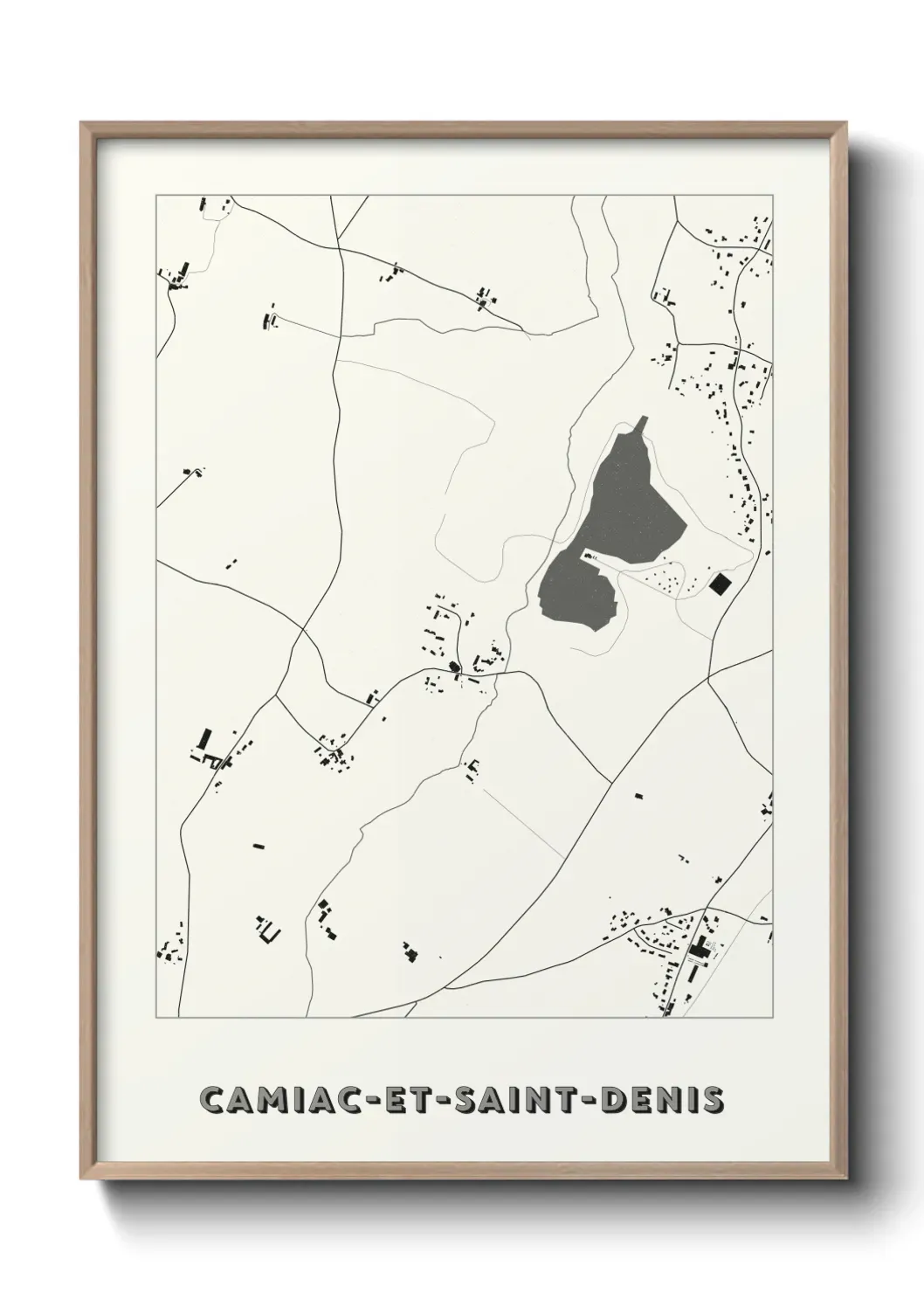 Un poster carte Camiac-et-Saint-Denis