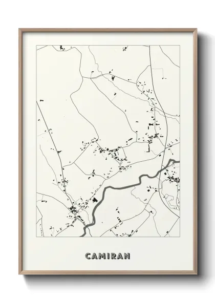 Une affiche de carte sur Camiran