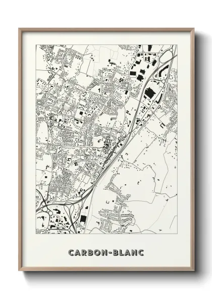 Une affiche de carte sur Carbon-Blanc