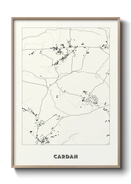 Une affiche de carte sur Cardan