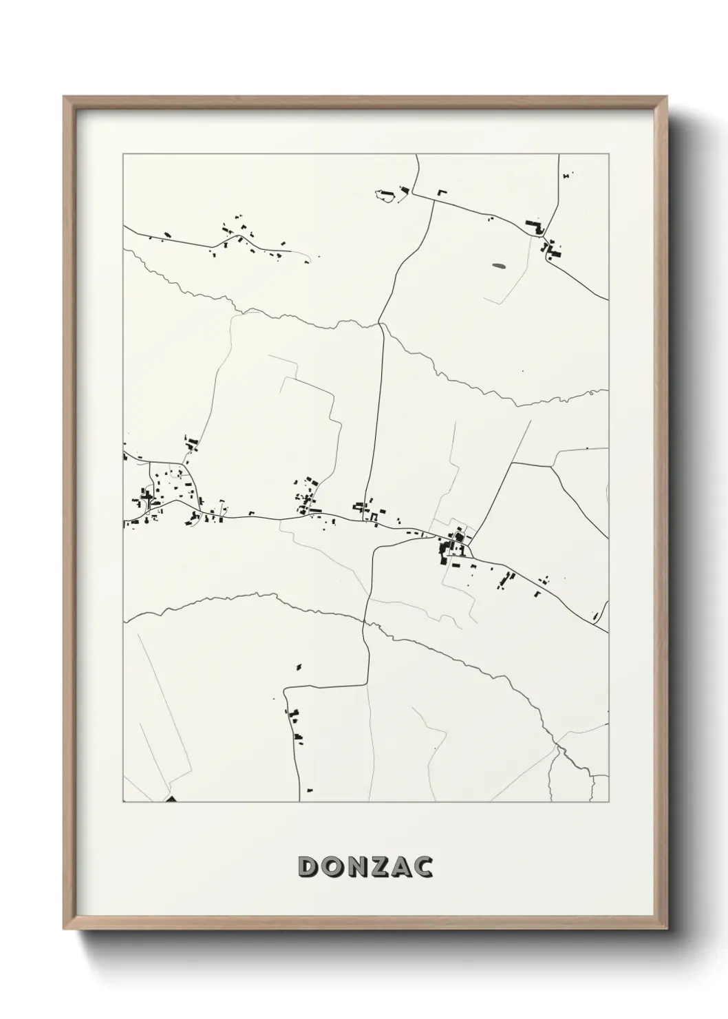 Un poster carte Donzac