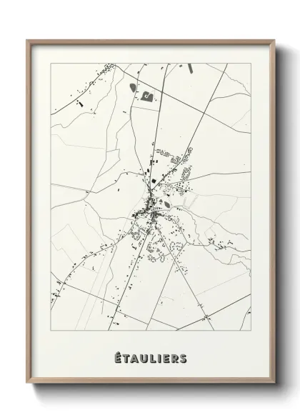 Une affiche de carte sur Étauliers