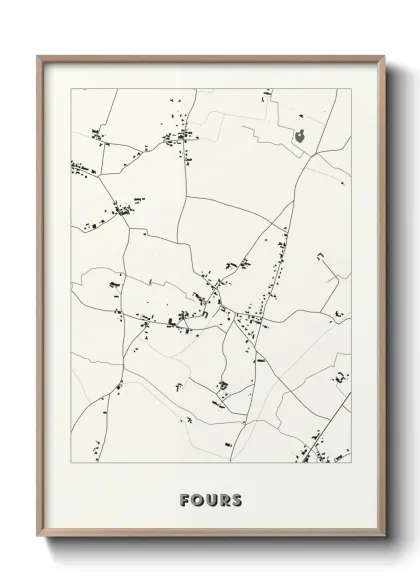 Une affiche de carte sur Fours