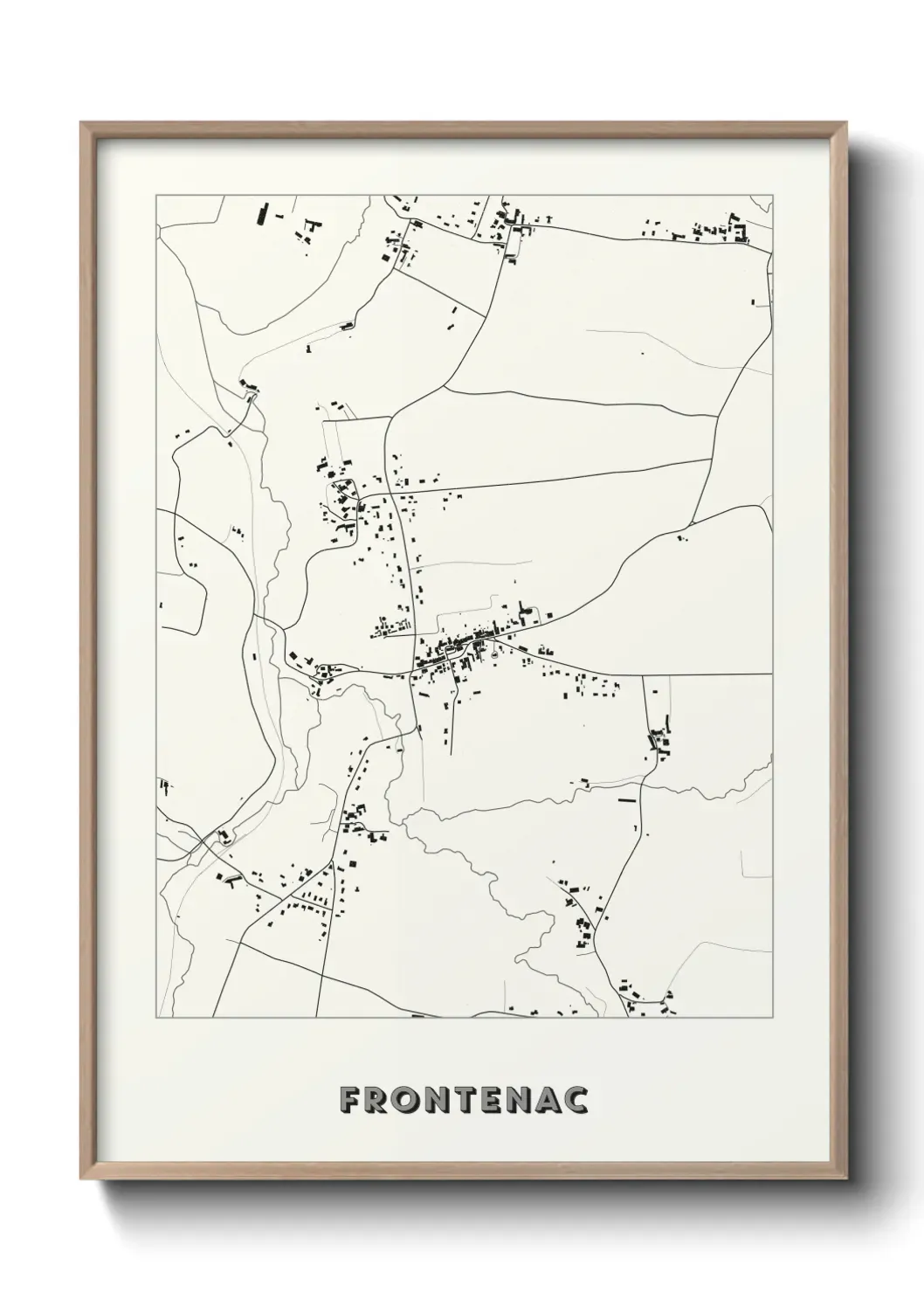 Un poster carte Frontenac