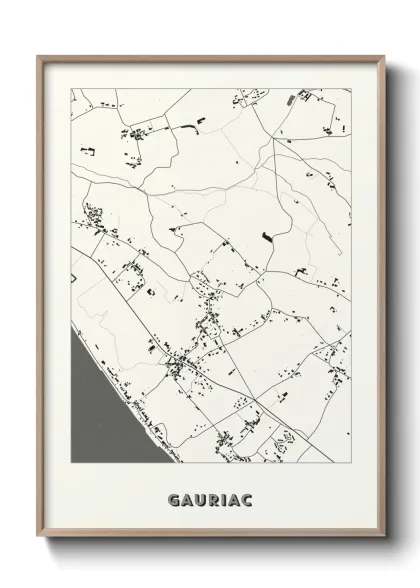 Une affiche de carte sur Gauriac