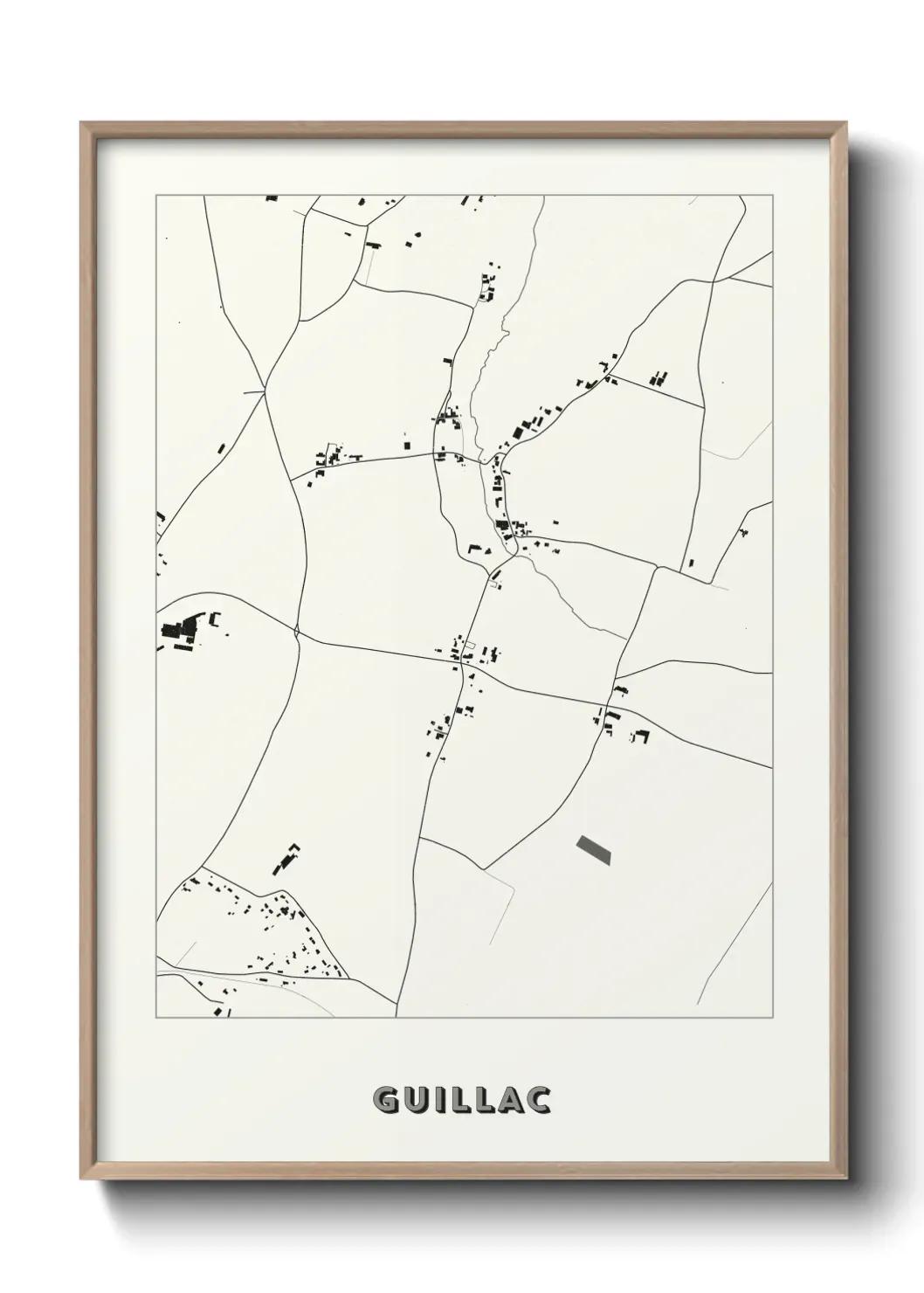 Un poster carte Guillac