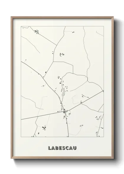 Une affiche de carte sur Labescau