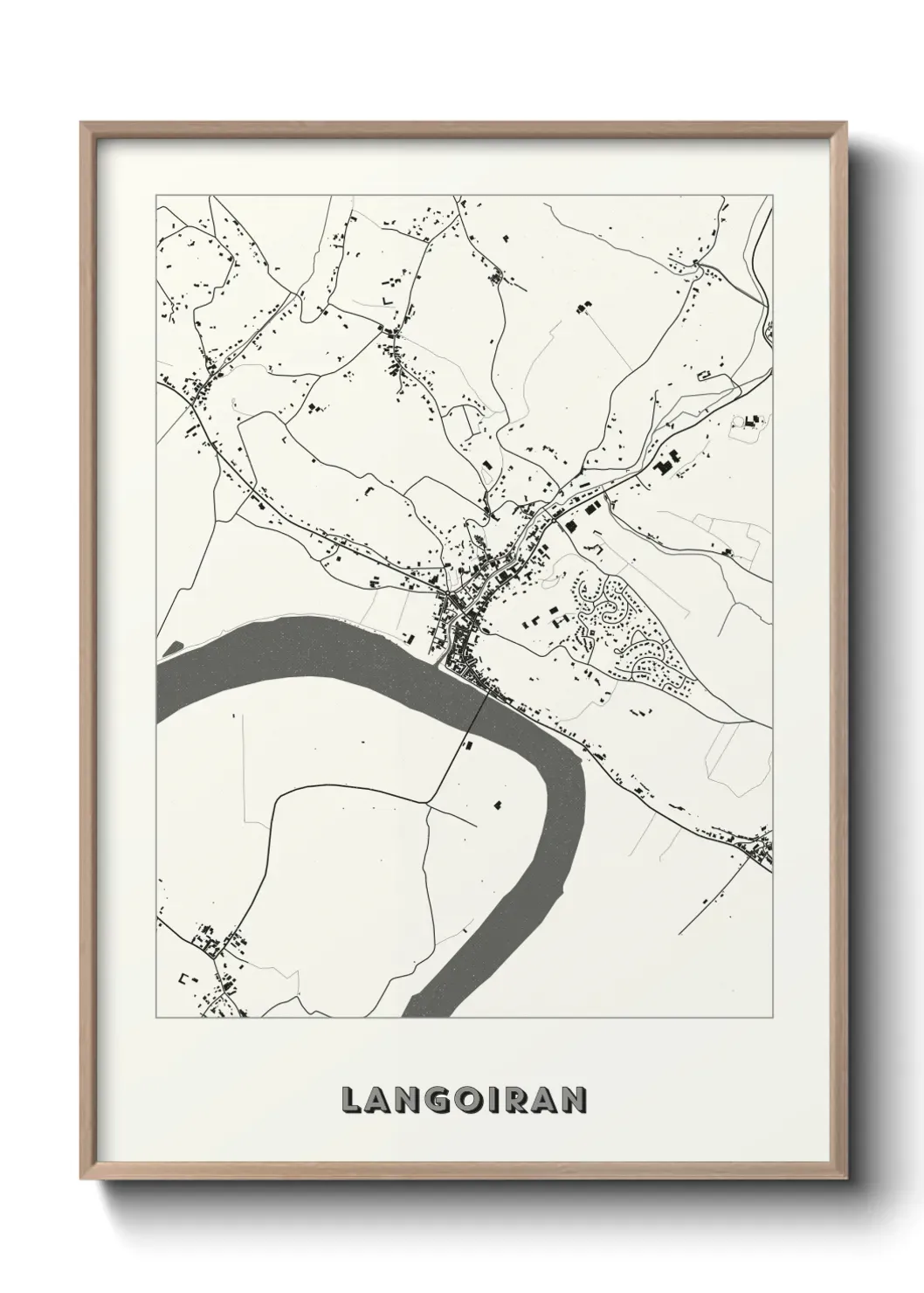 Un poster carte Langoiran