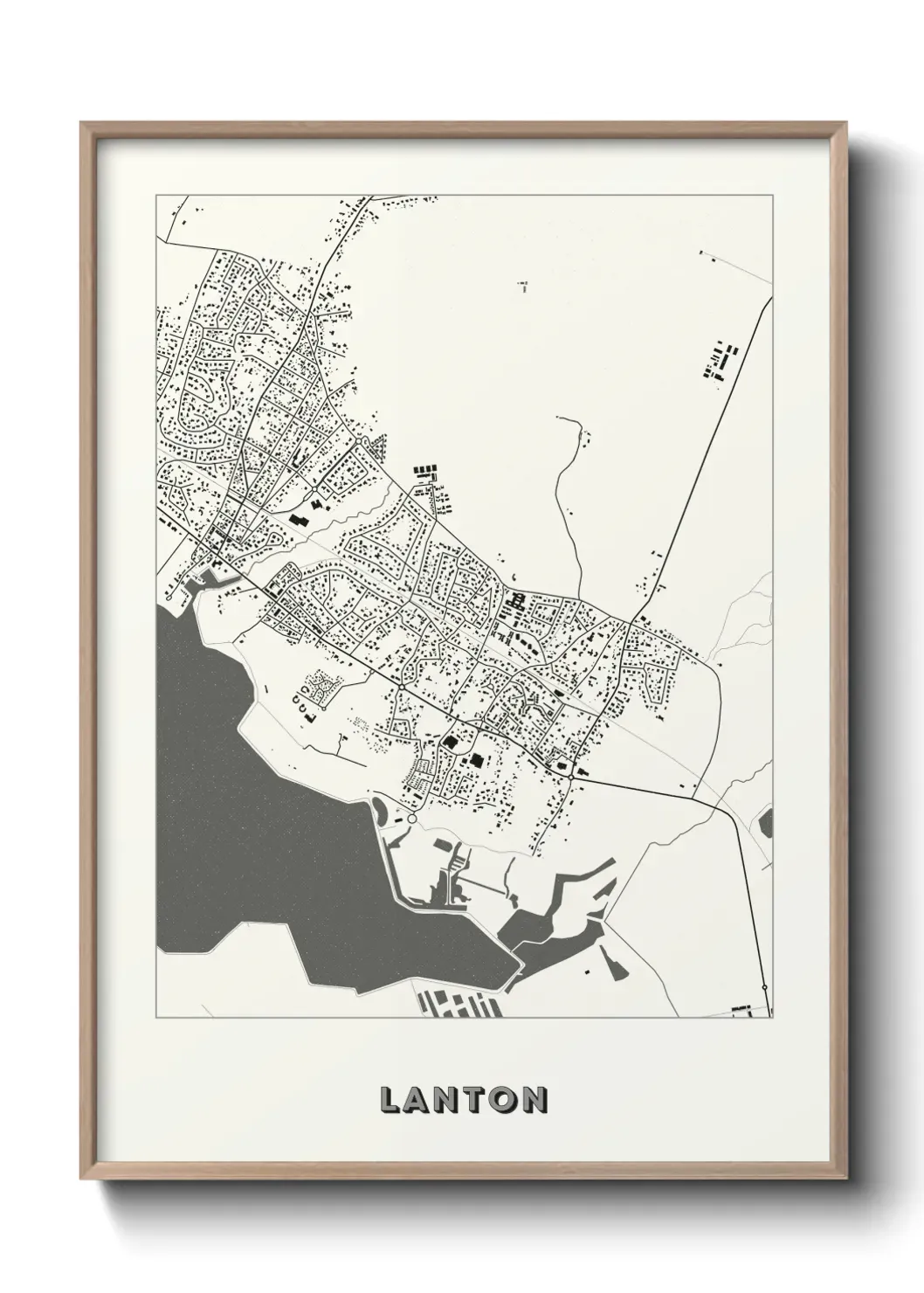 Un poster carte Lanton