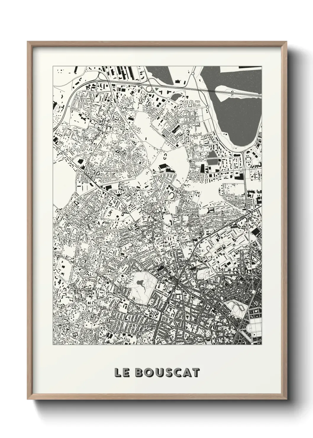 Un poster carte Le Bouscat