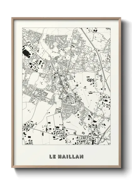 Une affiche de carte sur Le Haillan