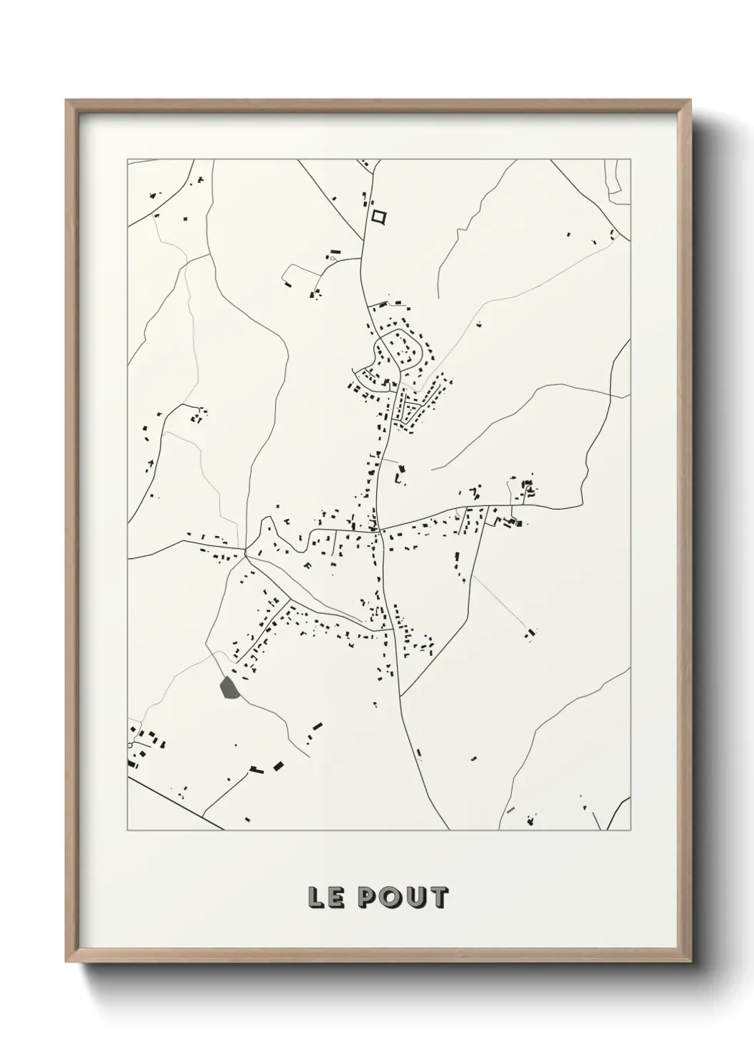 Un poster carte Le Pout