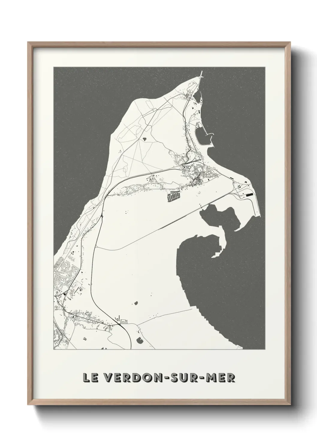 Un poster carte Le Verdon-sur-Mer