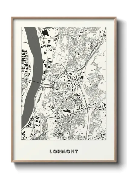 Une affiche de carte sur Lormont