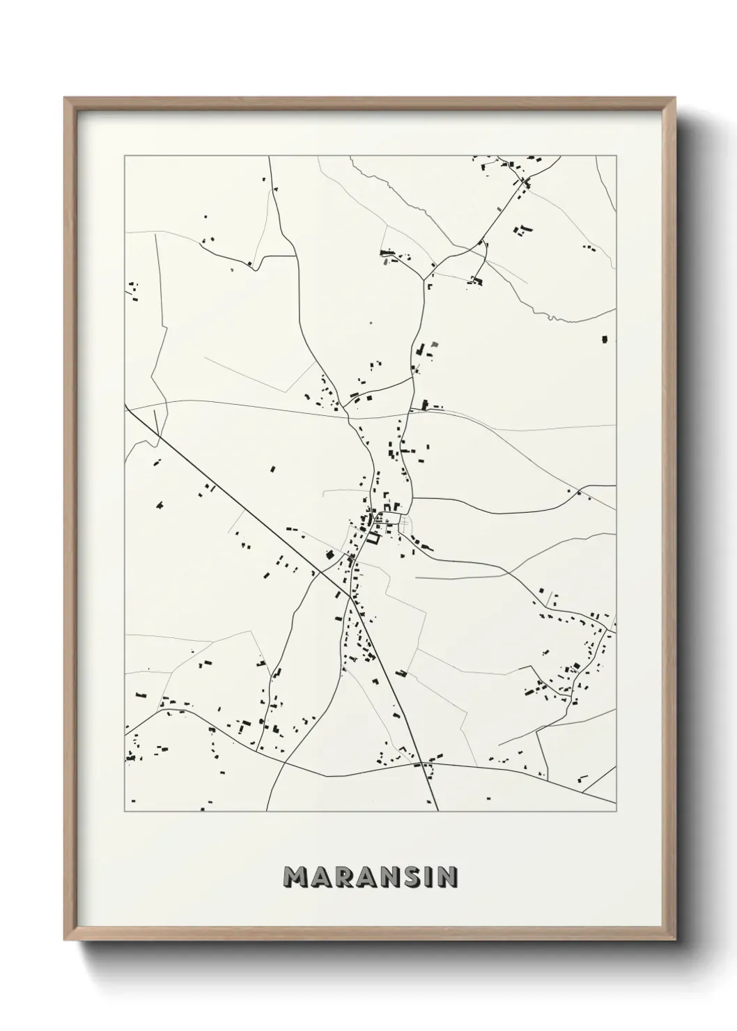 Un poster carte Maransin