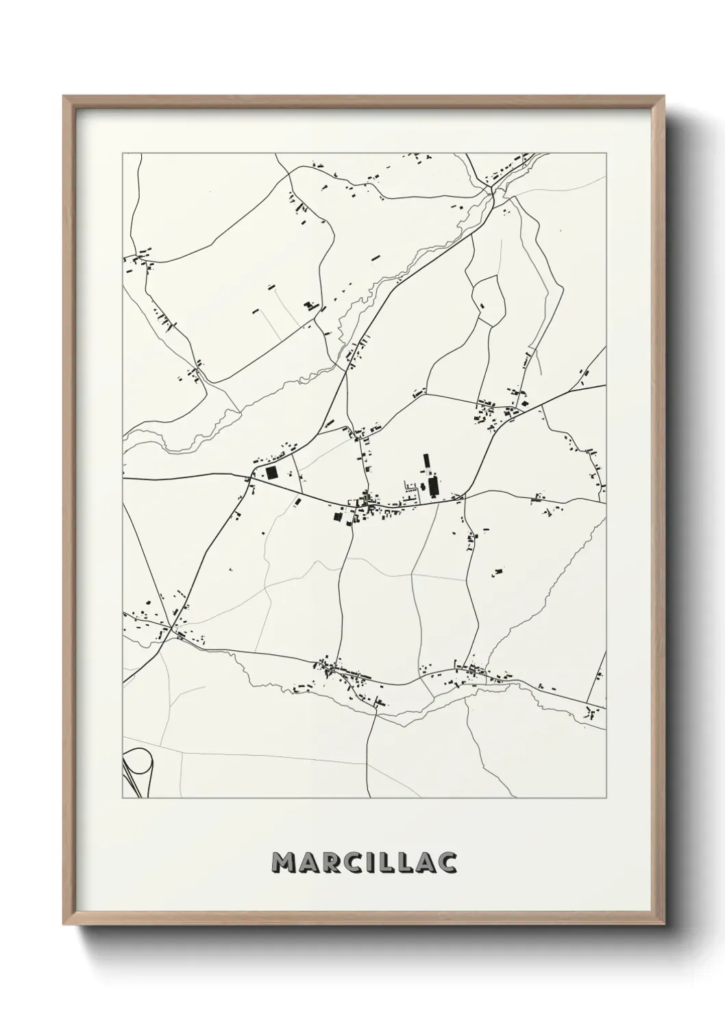 Un poster carte Marcillac