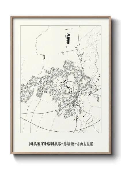 Une affiche de carte sur Martignas-sur-Jalle