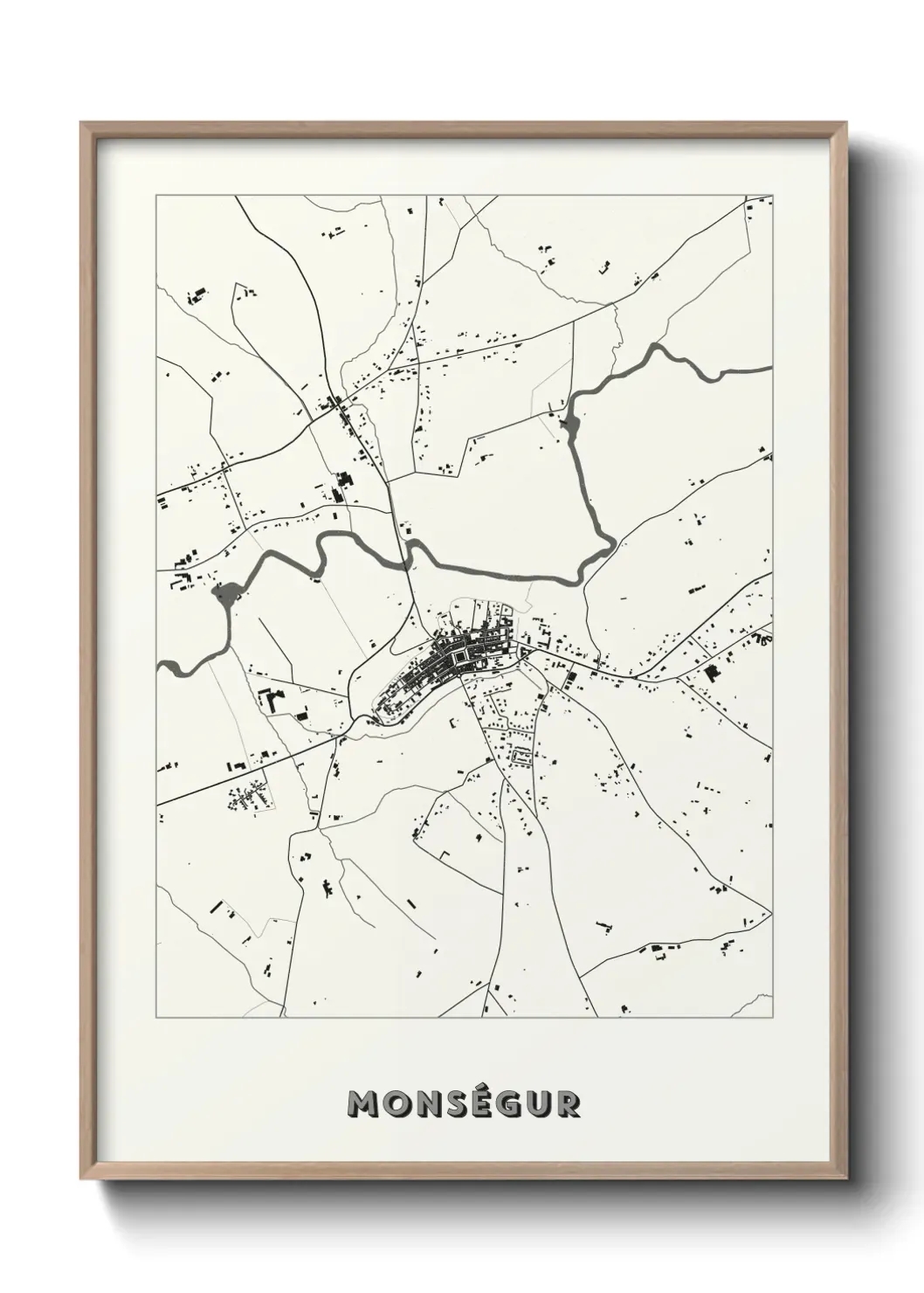 Un poster carte Monségur