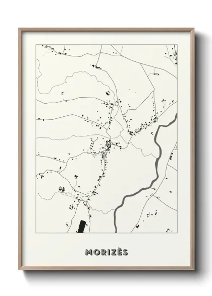 Une affiche de carte sur Morizès
