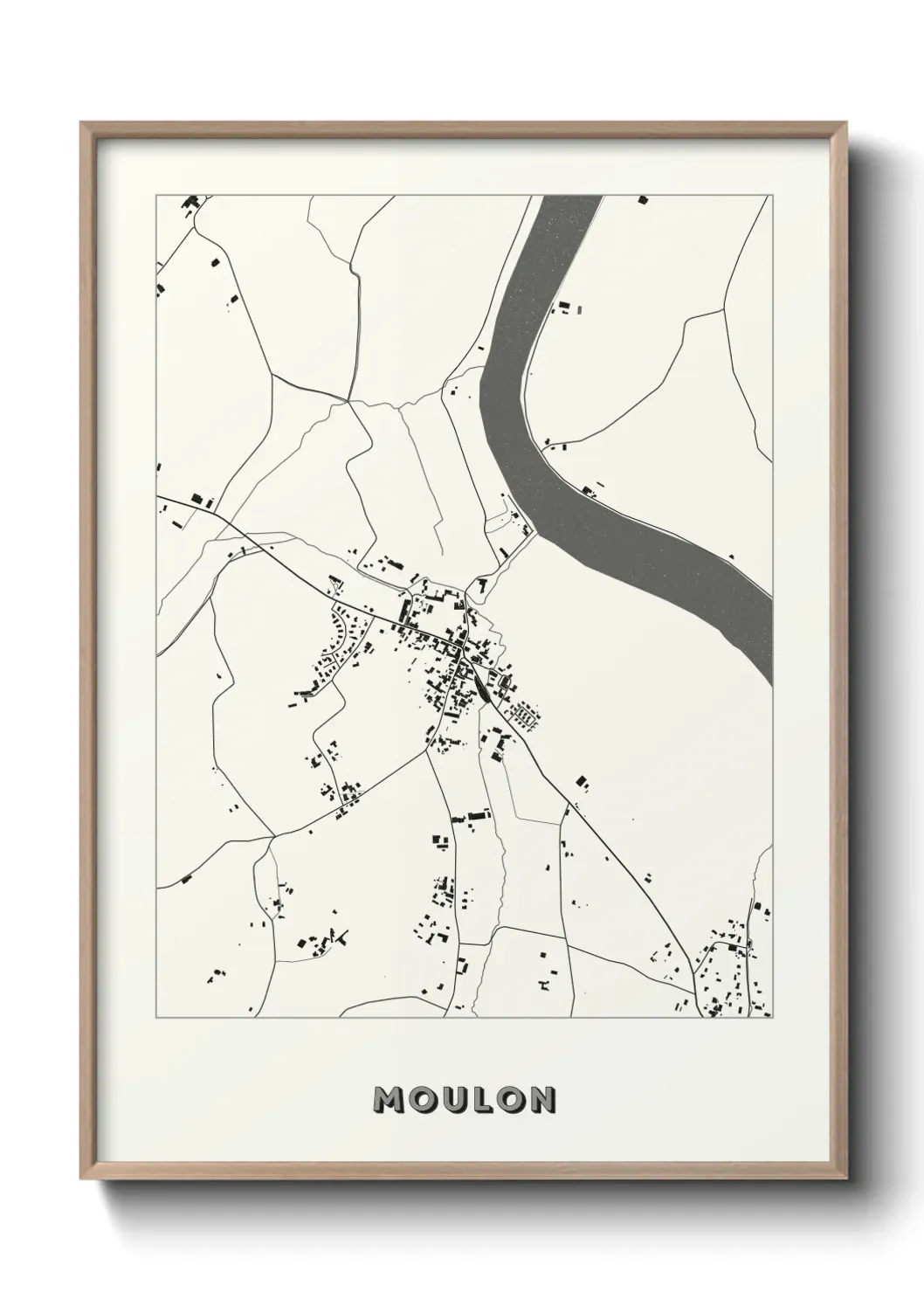 Un poster carte Moulon