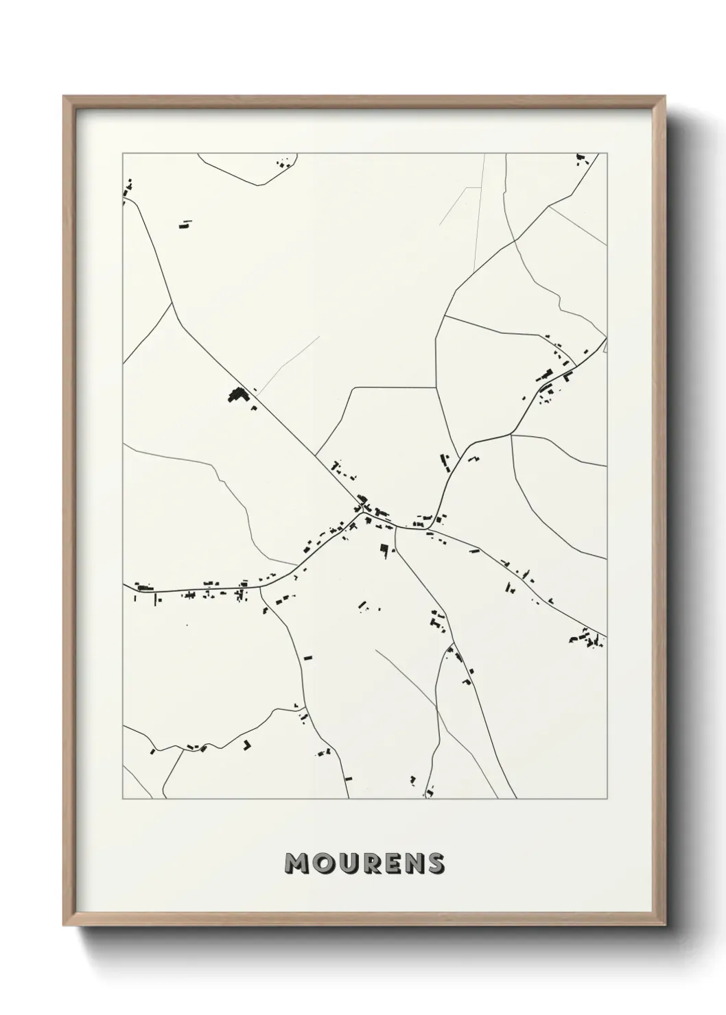 Un poster carte Mourens